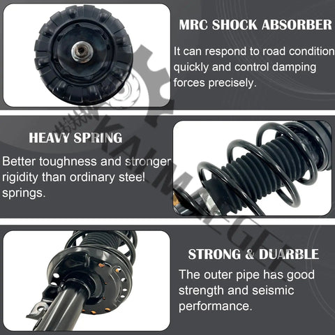 Cadillac XTS Front Left Or Right Shock Strut Assembly With Coil Spring 3.6L V6 2013 2019 close-up of shock absorber and spring