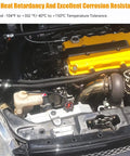 8AN Braided Hose 10Ft Beefed Up Heavy Duty High Pressure Fuel Line and Transmission Cooler Kit installed in car engine bay