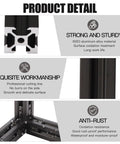 Product details of Four Piece 400mm V Slot 2020 Aluminum Extrusion European Standard Anodized Black Linear Rail for 3D printer parts.