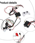 24V 40A DIY Wiring Harness Kit For Electric Toy Cars With 2 4G Remote Ride On Upgrade 12V To 24V Power Upgrade High Low Speed Switch