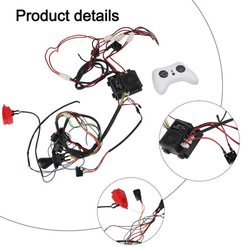 24V 40A DIY Wiring Harness Kit For Electric Toy Cars With 2 4G Remote Ride On Upgrade 12V To 24V Power Upgrade High Low Speed Switch