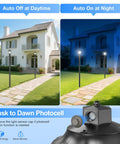 LED Post Top Light 60W/80W/100W Tunable 3000K 4000K 5000K with Photocell ETL DLC listed, auto on/off feature, outdoor yard lighting demo