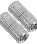 Two Pack Concealed Brass Barrel Hinges For Cabinets And Doors Hidden Door Hardware With Smooth Action Silver Finish