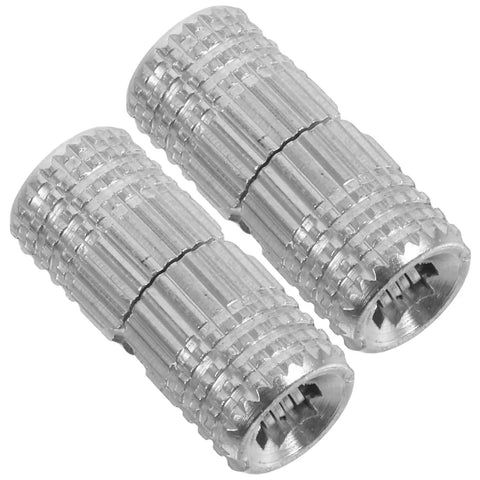 Two Pack Concealed Brass Barrel Hinges For Cabinets And Doors Hidden Door Hardware With Smooth Action Silver Finish