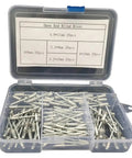 Silver Aluminum Blind Rivet Kit M3 Dome Head Pop Rivets 100 piece set in open plastic case with various sizes visible