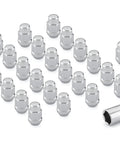 Get Street Ready With This Sweet 27 Piece Classic Acorn Style Wheel Lug Nut Kit For Your Ford Bronco Plus Years Featuring Heavy Duty Aluminum Build And Chrome Finish That Screams Custom Vibes While Offering Easy Bolt-On Setup No Drilling Needed For The. 27 chrome acorn lug nuts with 22mm socket, Ford Bronco 21-25, 5052 aluminum