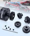 5Mm Bore Pinion Gear Set For RC Cars 1 By 10 And 1 By 8 - 18T 19T 20T 21T 22T Metal Motor Gears with hex key and screws