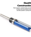Pro Grade Pattern Flush Trim Router Bits Set With One Quarter Inch Shank And C3 Carbide Bottom Bearing For Woodworking displayed