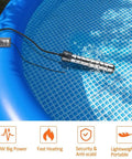 Heavy Duty Immersion Tank Water Heater Built Like A Tank With Rugged 304 Stainless Steel And Fully Waterproof Seal For Smooth Submersible Heating And Dependable Hot Water Supply in a swimming pool.