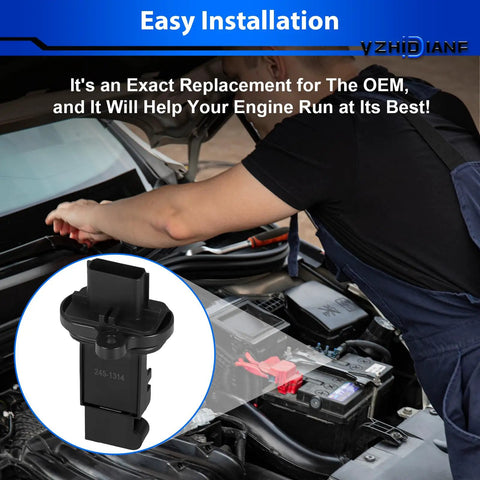Mechanic installing Mass Airflow Sensor For Chevy Cruze Sonic Trax Buick Encore Verano 1.4L 1.6L 1.8L 2.0L 2.4L AF10422 221354 MAS0321