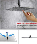Ceiling Mount Shower Faucet Set Chrome With 10 Inch Rain Shower Head Handheld Spray Single Handle Trim Kit And Rough In Valve