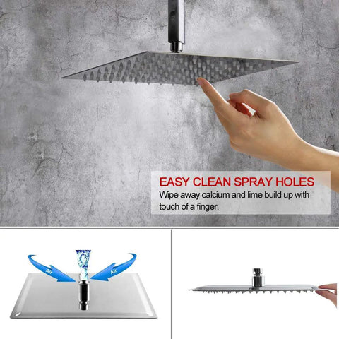 Ceiling Mount Shower Faucet Set Chrome With 10 Inch Rain Shower Head Handheld Spray Single Handle Trim Kit And Rough In Valve