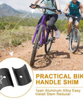 Bike Handlebar Shim Set 25.4 To 31.8 Mm Aluminum Alloy Stem Reducer Clamp Spacer Conversion Adapter Easy Install For Bicycle