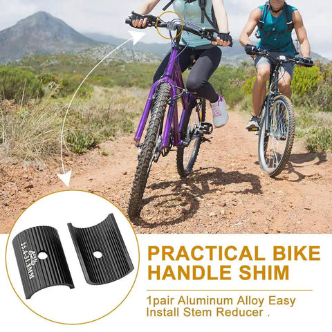 Bike Handlebar Shim Set 25.4 To 31.8 Mm Aluminum Alloy Stem Reducer Clamp Spacer Conversion Adapter Easy Install For Bicycle