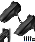 Two Pack Mountain Bike Fenders Compatible With FOX MY21 36 And 38 Forks Bolt On Mud Guards with screws, black PLA material