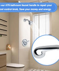 Chrome Replacement Metal Lever Handle Kit For 1300 And 1400 Series Tub Faucets in modern bathroom setting.