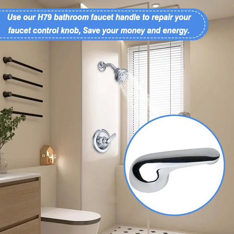 Chrome Replacement Metal Lever Handle Kit For 1300 And 1400 Series Tub Faucets in modern bathroom setting.