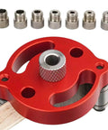 Centering Doweling Jig And Dowel Drill Guide For Perfect Straight Holes In Wood Panels 3 4 5 6 7 8 9 10mm with multiple drill bits
