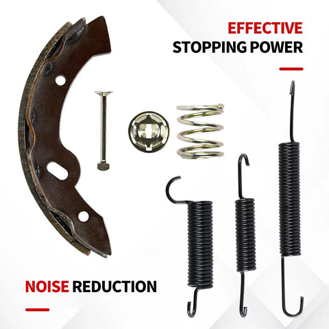 Brake Shoes And Spring Kit Assembly For Medalist TXT Golf Cart 1997 Up Brakes Hardware Set For Workhorse 96 Up And Yamaha G2-G22 94-06 Replacement 27943G01 70795G01 27944-G01 showing parts, springs, and brake shoe