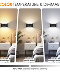 Dope Battery Operated Wall Sconces Set Of 2 With 8000mAh Rechargeable Battery Remote And Touch Dimmer showing 3 color temperatures