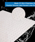 High Pressure Square Rain Shower Head With 16 Inch Chrome Head And 20 Inch Stainless Steel Extension Arm, water jet detail