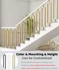Rock Solid Adjustable Angle Stair Railing Bracket For Balusters And Spindles With Hella Tough Steel Build on staircase, featuring customizable color options.