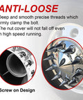 Close-up of 33mm Chrome Spike Lug Nut Covers Thread-On For Semi Trucks 4.75 Inch High ABS Plastic Caps Pointed Screw-On