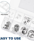 120 Pcs E-Clip External Retaining Rings Kit With 304 Stainless Steel Circlip Snap Rings Set organized in a storage box