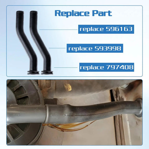 Rugged Vacuum Pump Hose 596163 Replacement 4 Pack For Small Gasoline Engines And Lawn Mowers in use and replacement parts