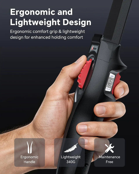 2 Way Articulating Borescope With Light For Phone Endoscope Camera, grab-and-go handheld flexible inspection tool with ergonomic handle and 340G weight