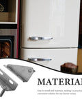 Heavy Duty Stainless Steel Refrigerator Door Hinges 28mm Pivot Distance Two Pack Freezer Door Replacement Parts for Commercial And Home Use Thickened Chest Freezer Hinges Pro Grade Repair Kit Durable And Easy To Install showing on modern fridge