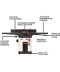 Badass Eight Inch Jointer Featuring Helical Cutterhead And Two Horsepower Motor Delivers Hella Smooth Cuts For Serious Woodworkers Wanting Rock Solid Table Precision And Lightning Fast Stock Removal On Every Project with adjustable table and carbide inserts.