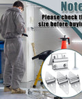Person installing All In One Garage Door Replacement Parts Kit 45 Piece Set With Tracks Rails Doorpost Brackets Screws And Nuts Rollers Hinges And Top Brackets For A 7 Ft Tall Garage Door Easy Install And Durable Replacement Solution