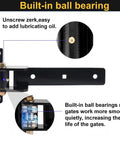 Beefy Heavy Duty Gate Hinges 13 Inch Strap Hinges With Ball Bearings For Smooth Swing 900 Lbs Per Pair detail view