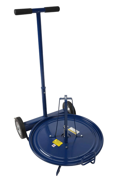 Mobile Armored Cable Dispenser With Heavy Duty Cable Feeding Reel, Two Wheels And T Handle, 250 Lb Capacity