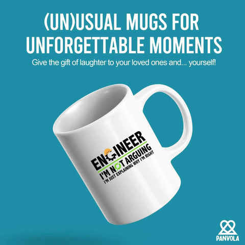 Not Arguing Im Just Explaining Why Im Right Engineer Gift Mug For Coffee Lovers 11 Oz Ceramic White Funny Engineering Coffee Cup