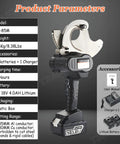 Cordless Hydraulic Cable Cutter For Copper Aluminum And ACSR Wires 18V electric ratchet wire cutter with battery and charger