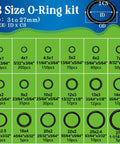 18 Size O-Ring kit chart from 3-In-1 Spigot Repair Washers Kit With Hose Gasket And Faucet O-Rings No More Leaks For Kitchen Faucet Outdoor Hose Bib Water Spigot Seal Repair 1075 Pcs Plumbing Rubber Washers Assortment Set
