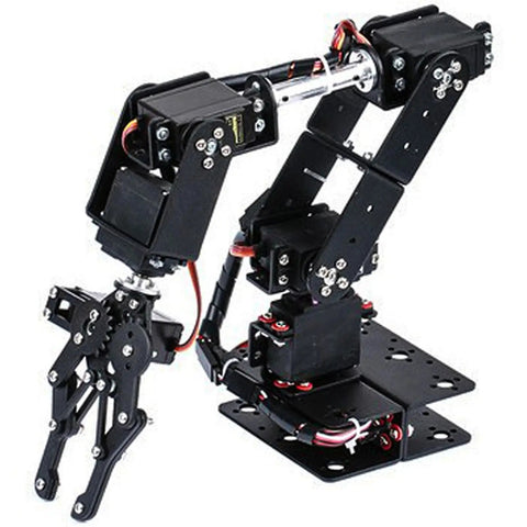 Fabater 6DOF Mechanical Arm Robot Manipulator With 6 Servo Motors High Precision Gripper for educational projects showing servo motors and gripper.