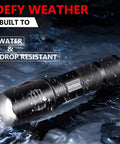 Beefy 3000 Lumens Small LED Flashlights 4 Pack With 5 Modes Zoomable Water Resistant All Weather in wet environment