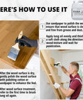 Instructions for applying 32 Ounce 100 Percent Pure Tung Oil for Wood Outdoor Finish with Brush on wood surfaces.