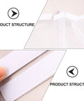 Product structure details of Four Tier Hanging Closet Storage Bag With Thick Oxford Fabric showing mesh and fabric components.