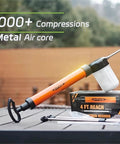 Diatomaceous Earth Duster With Adjustable 4 Foot Rod And Air Pump For Easy Powder Dispensing displayed on outdoor table