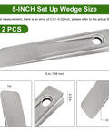Heavy Duty Steel Welding Wedge For Pipe Fitting 5 Inch Beefy Wedge shown in size chart with dimensions and material details