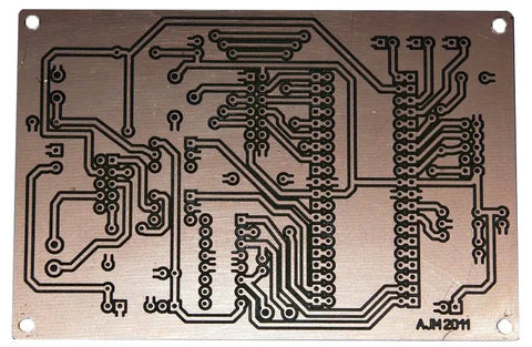 Single Sided Copper Clad Board 12x12 Inch, 1 Oz Copper, 1/16 Inch FR4 Laminate with etched circuit pattern for prototyping
