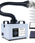 Solder Fume Extractor With 100W Power And 200 m3 Per Hour Airflow Beefy Suction, flexible hose, HEPA and carbon filters