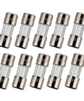 Fast Blow Glass Fuse 5 Amp 125 Volt Pack Of 10 Replacement Fuses 3.6x10 Mm 0.141x0.393 Inch For Electronics And DIY Projects