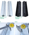 Beefy Heavy Duty Drawer Slides With Ball Bearings Full Extension Steel Guides For 130 Kg Load dimensions measurement