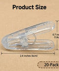 Dramatic 20 Pack Transparent Spring Clamps That Are Super Heavy Duty And Perfect For Balloon Arch Kits Woodworking DIY Backdrop Fixing Photography Studios And Party Decorations Without Looking Ugly Or Cheap At All, clear plastic 2.4 x 0.7 inch clamp