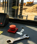 Heavy Duty Forklift Limit Fixed Pin 3 Pack Lock Pin With Spring Loaded Plunger For secure fork attachment next to controls in truck.